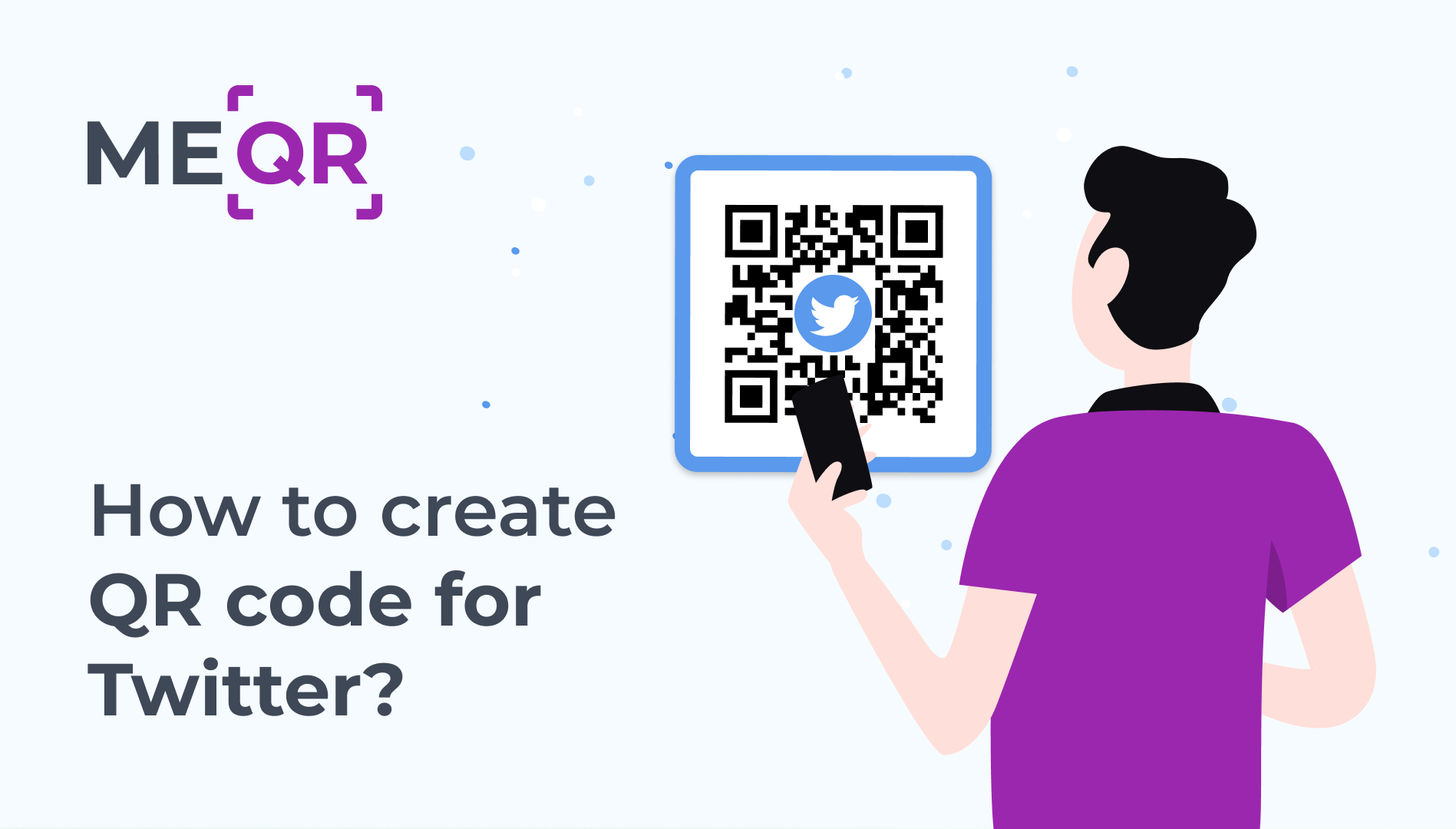 QR code for Twitter. Simple QR code creation manual