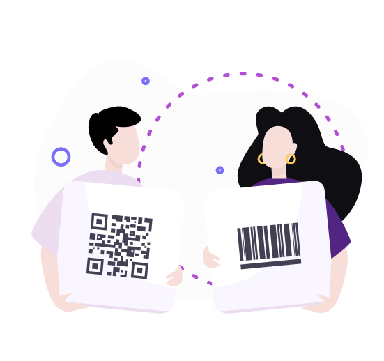 QR code and barcode